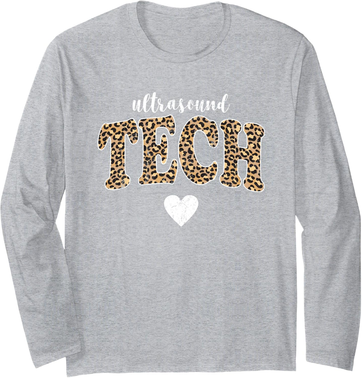Vintage Ultrasound Tech Ultrasound Technologist Sonographer Long Sleeve T-Shirt - Adult Unisex Heather Grey