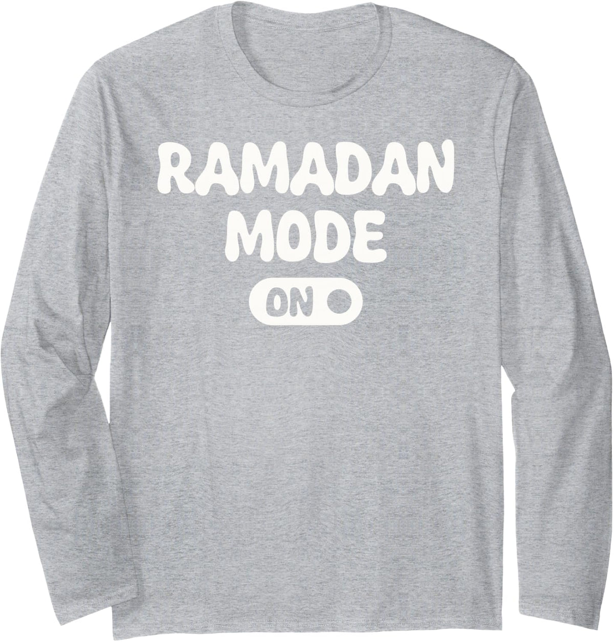 Ramadan Kareem Mubarak - Islamic Ramadan Mode on Long Sleeve T-Shirt - Adult Unisex Heather Grey