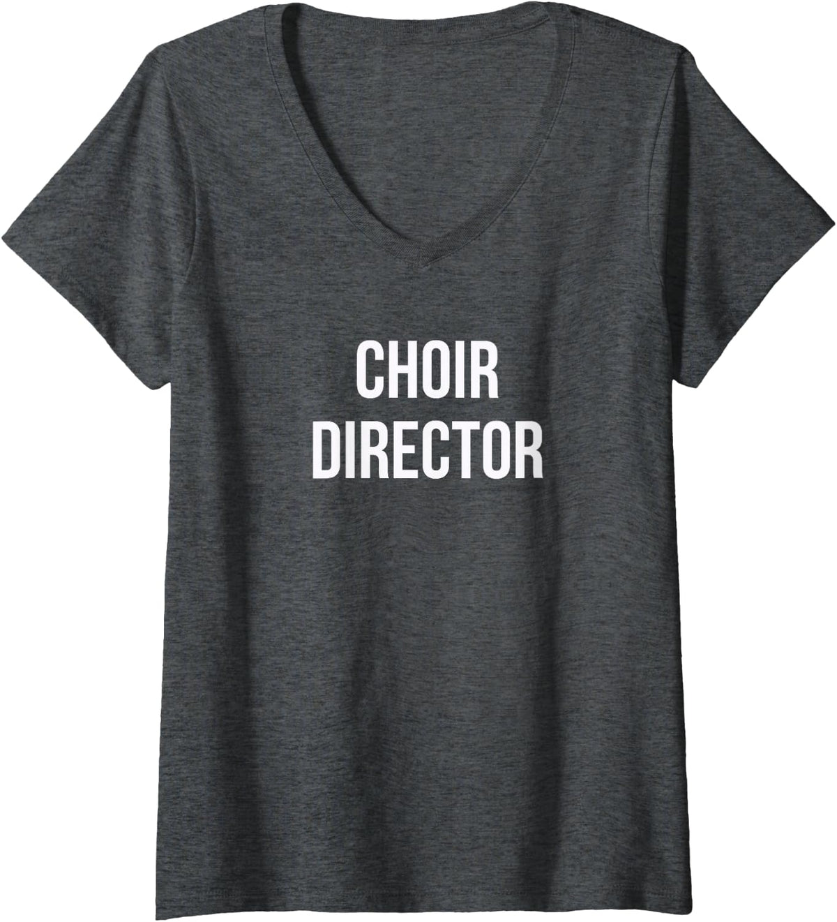 Women's Choir Director V-Neck T-Shirt - Dark Heather Grey