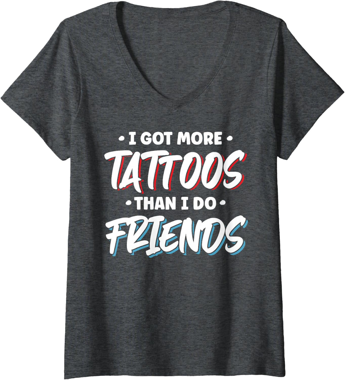 Women's Tattoo Artist Saying Tattoo Body Art tattooing V-Neck T-Shirt - Dark Heather Grey