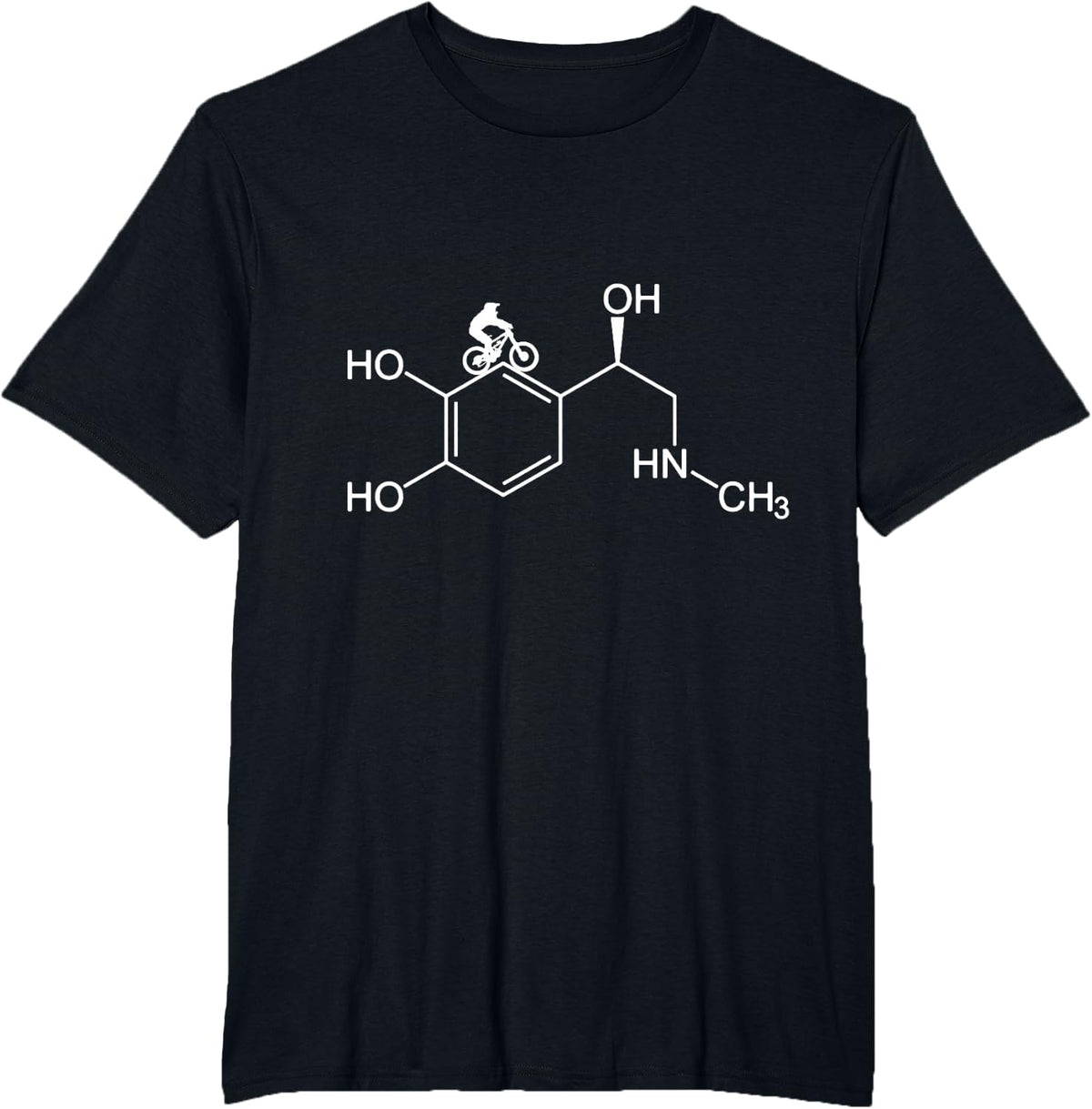 Mountain Bike Adrenaline Molecule MTB Downhill Biking Gift T-Shirt - Black