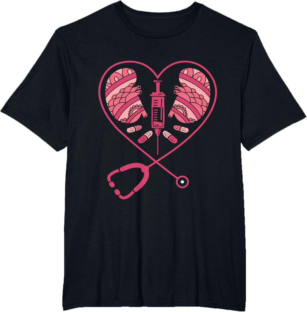 Dialysis Tech Dialysis Technician Nursing Love Nephrology T-Shirt - Black