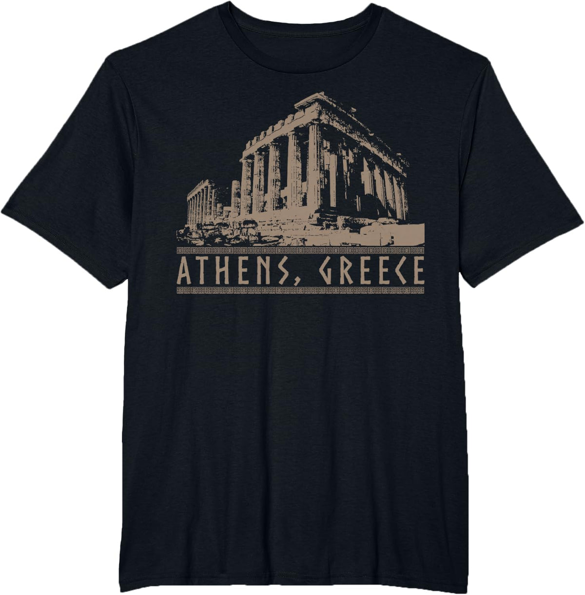 Athens, Greece Parthenon Acropolis Greek Mythology Athenian T-Shirt - Black