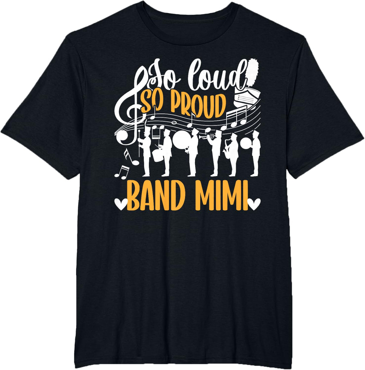 So Loud So Proud Band Mimi Marching Band Mimi Grandma T-Shirt - Black