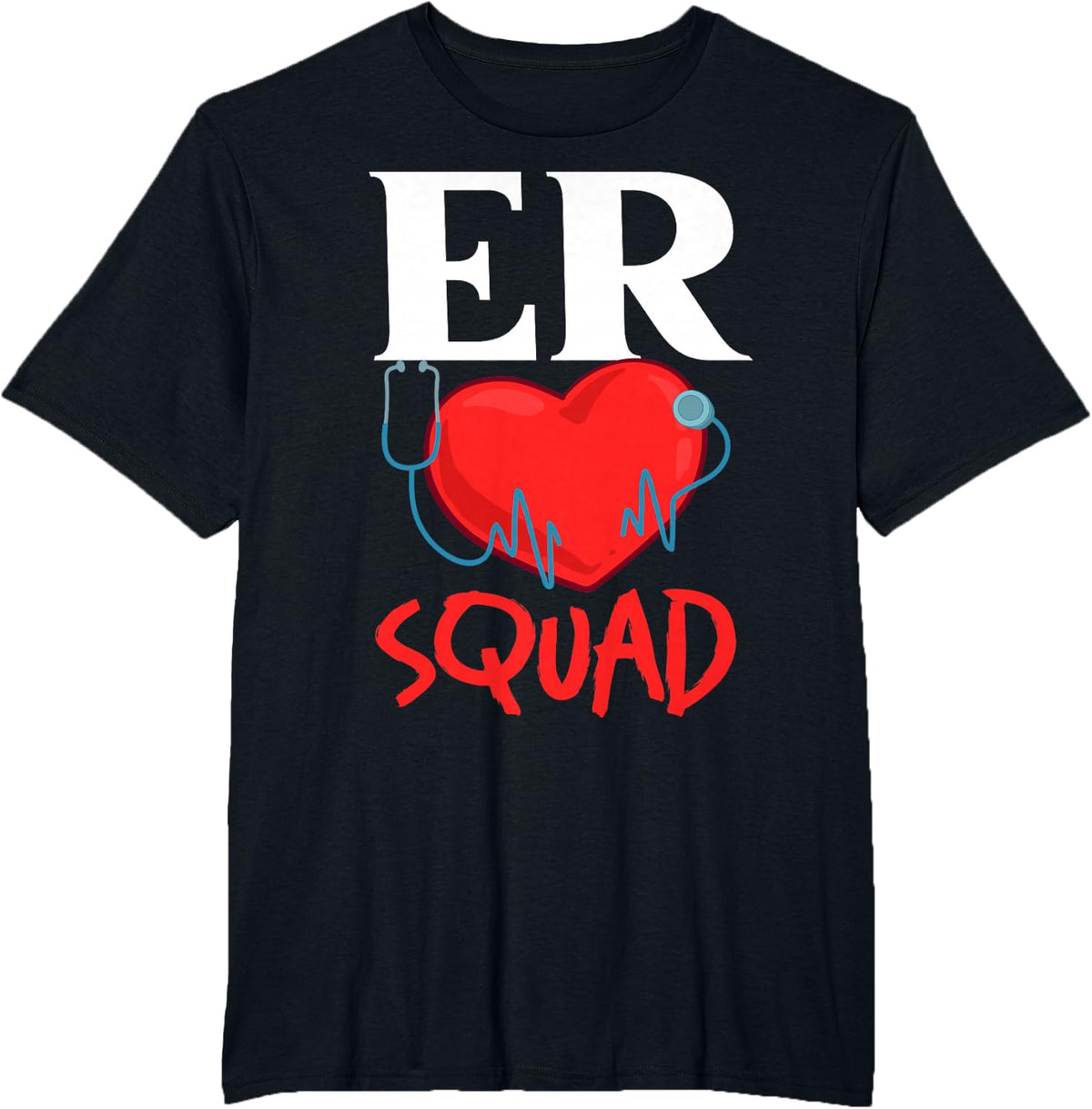 Emergency Room Technician ER Nurse Hospital Department T-Shirt - Black