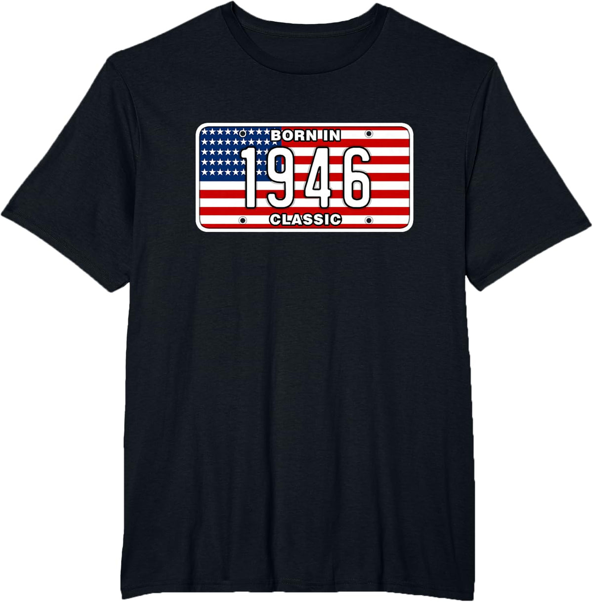 80 Year Old: USA Vintage Classic Car 1946 80th Birthday T-Shirt - Black