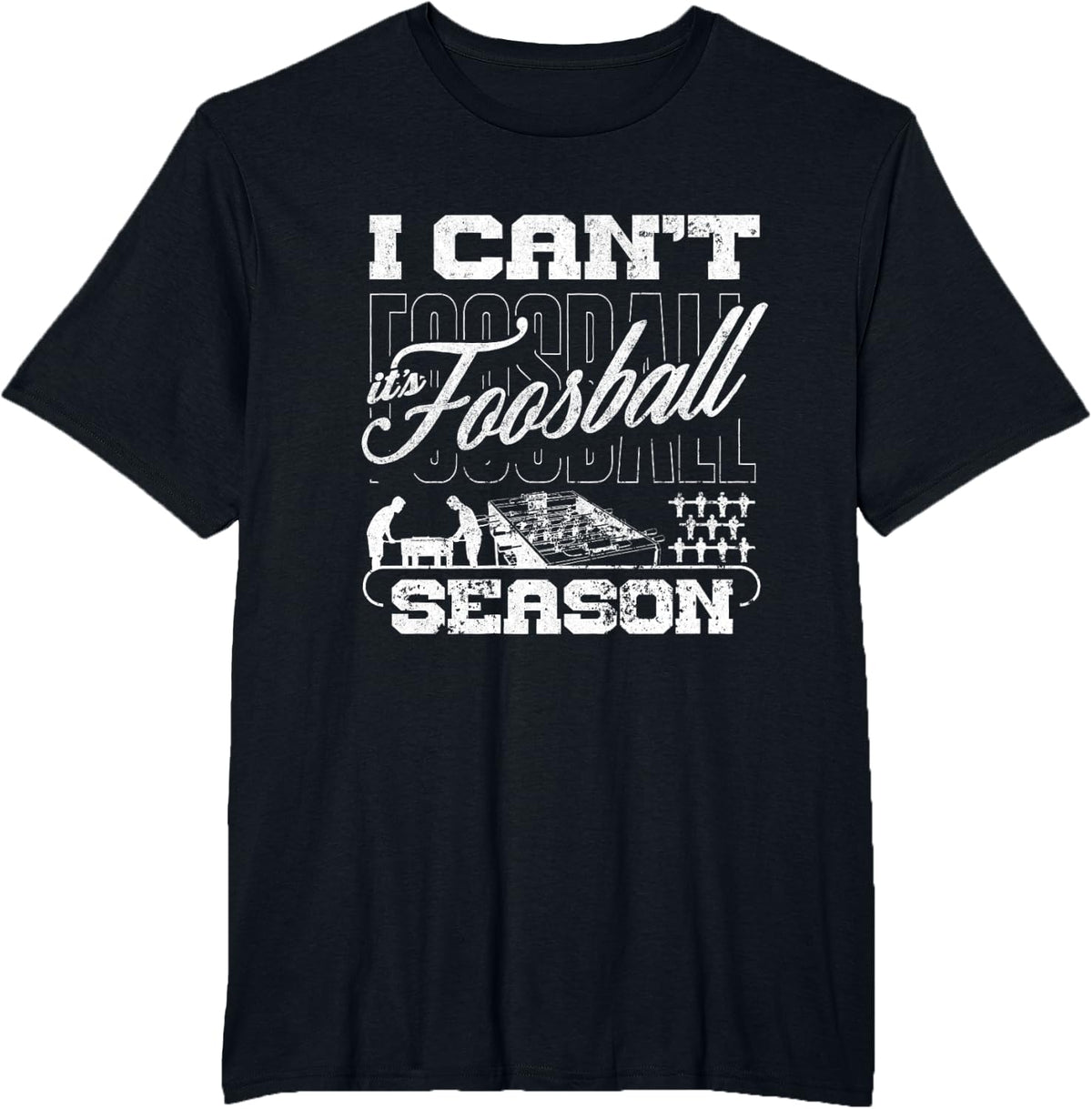 Table Football Foosball Player Foosball Season T-Shirt - Black