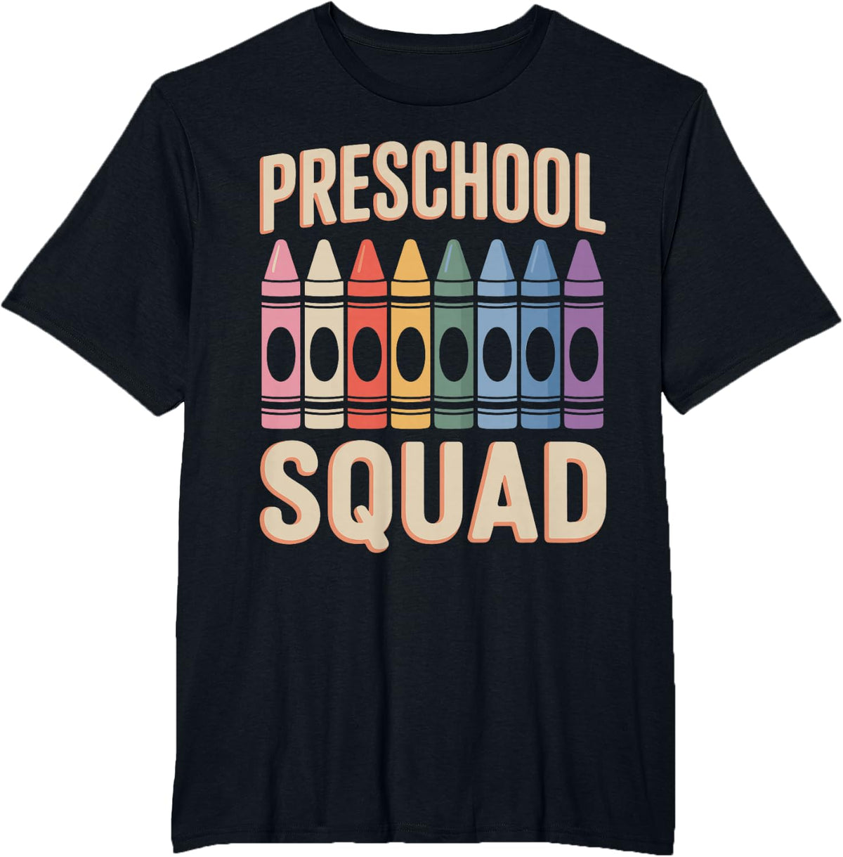 Preschool Squad Funny Preschool Teacher Pre-K T-Shirt - Black