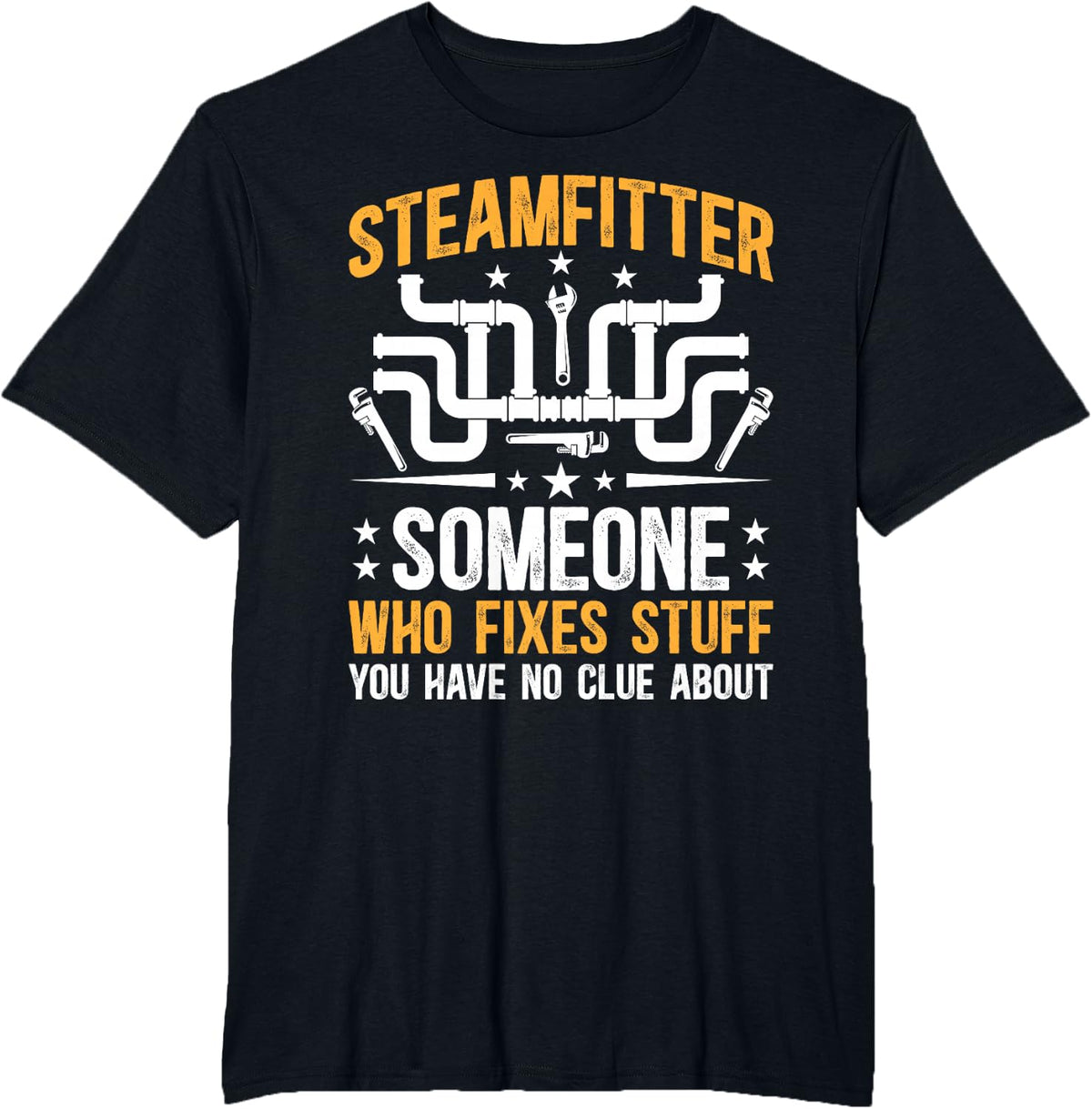 Steamfitter Pipefitter Funny Steamfitter T-Shirt - Black