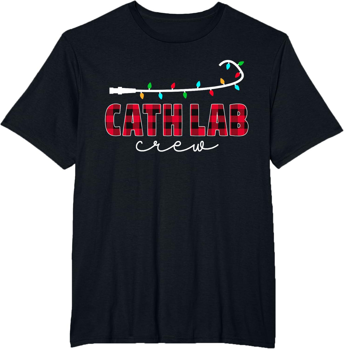 Cath Lab Crew Cardiology Nurse Rad Tech Christmas T-Shirt - Black