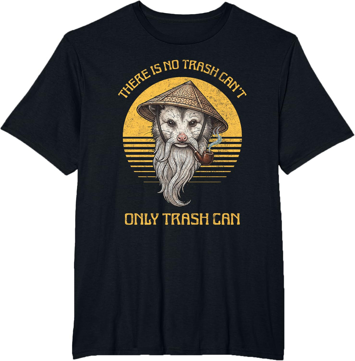 There is No Trash Can't Only Trash Can Opossum T-Shirt - Black