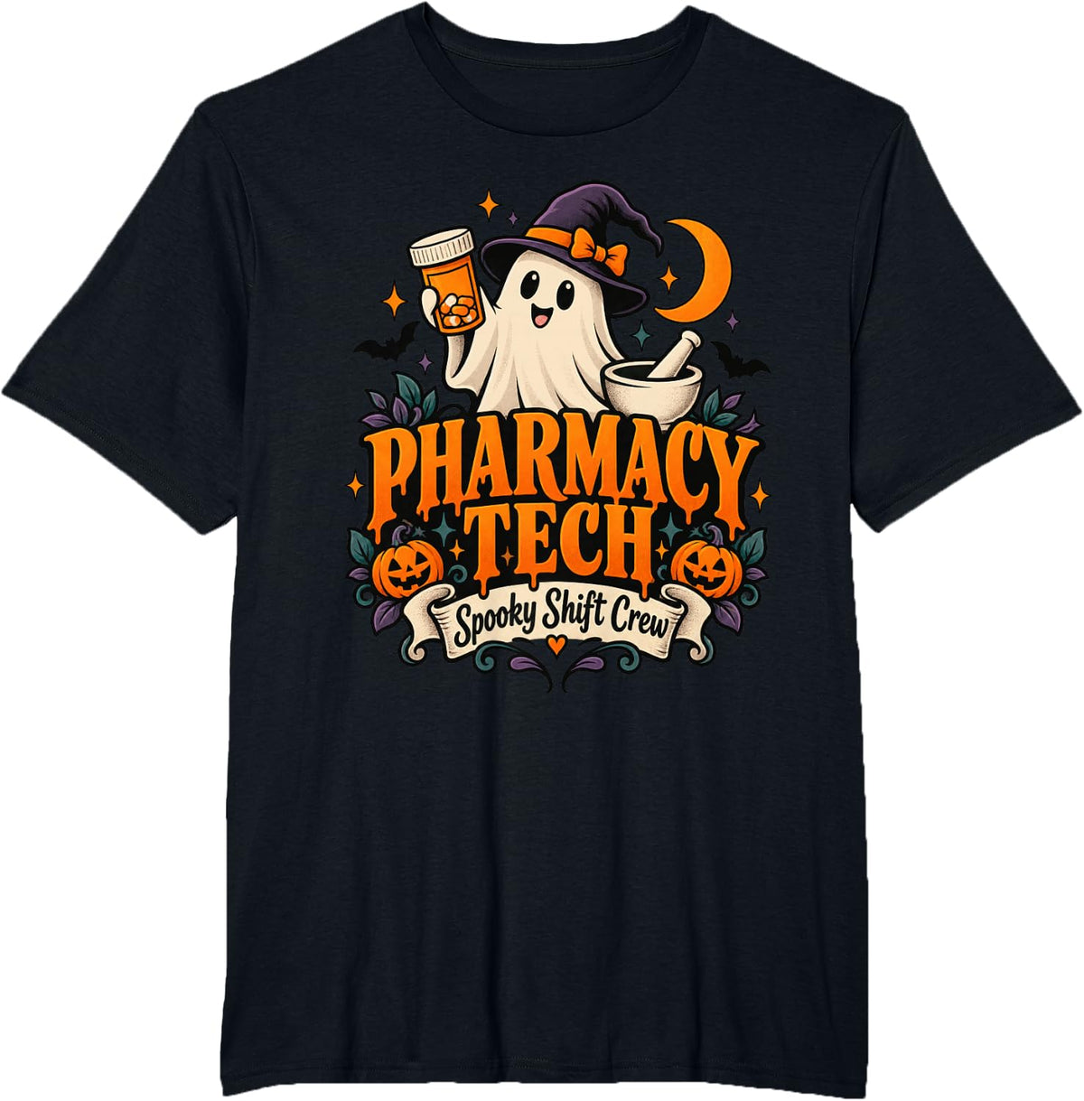Pharmacy Tech Halloween T-Shirt - Black