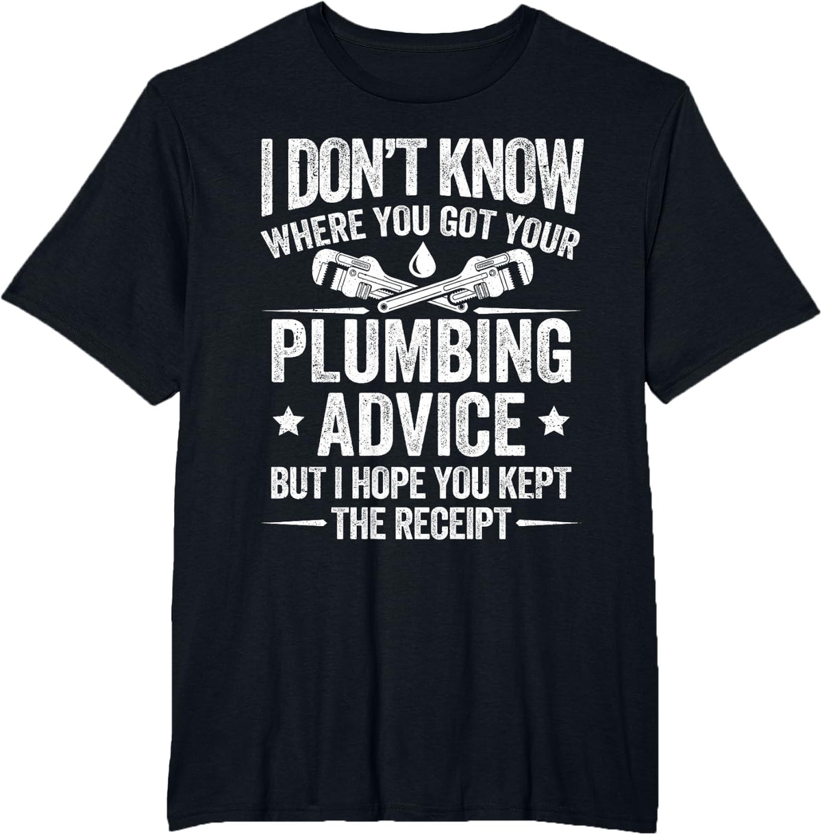 Plumber Funny Plumbing Professional T-Shirt - Black