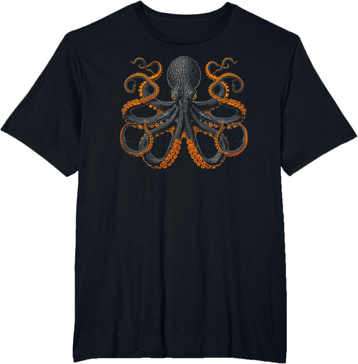 Octopus Shirt for Men / Retro-Inspired T-Shirt T-Shirt - Black