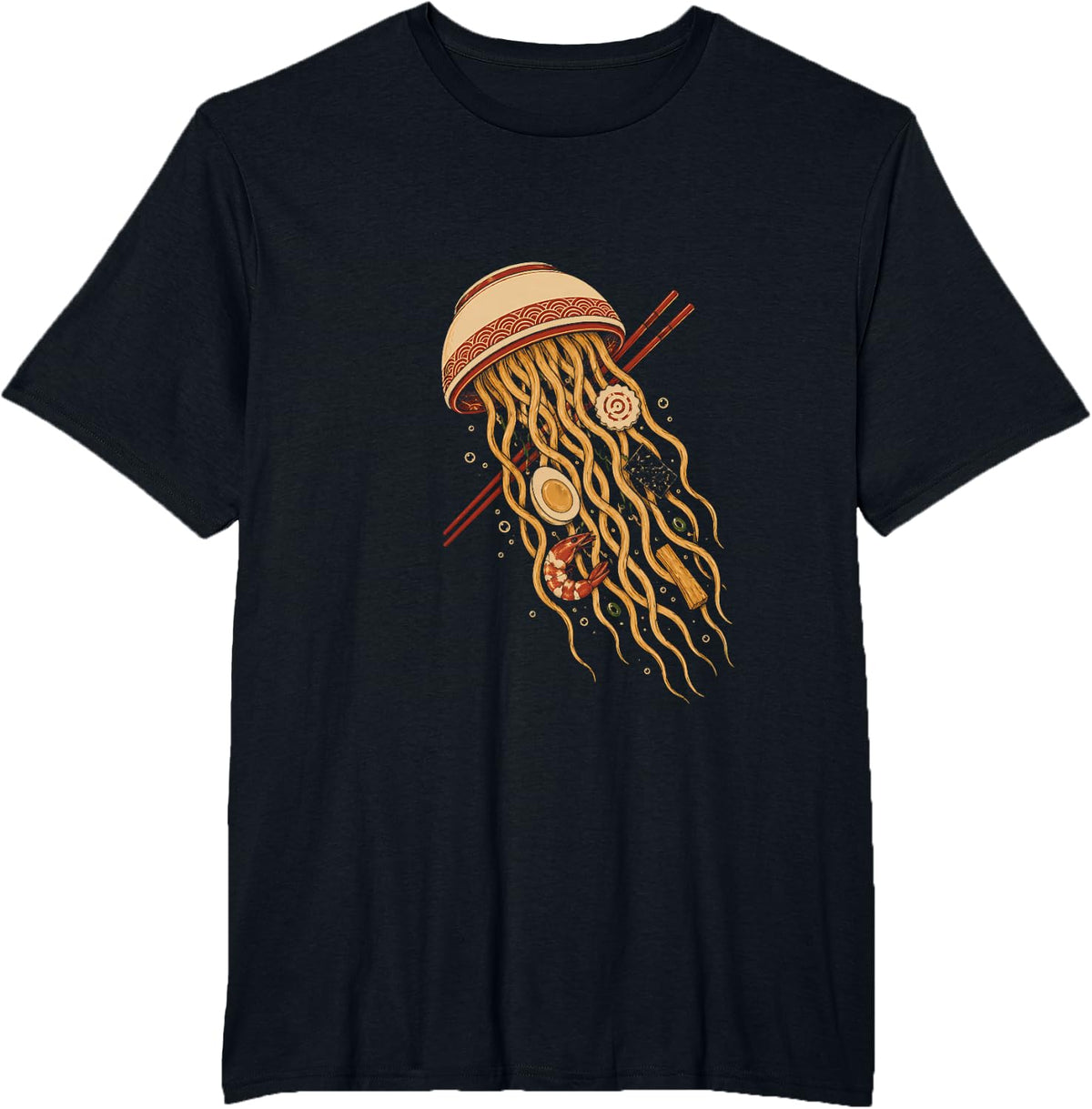 Jellyfish Ramen Art T-Shirt - Black