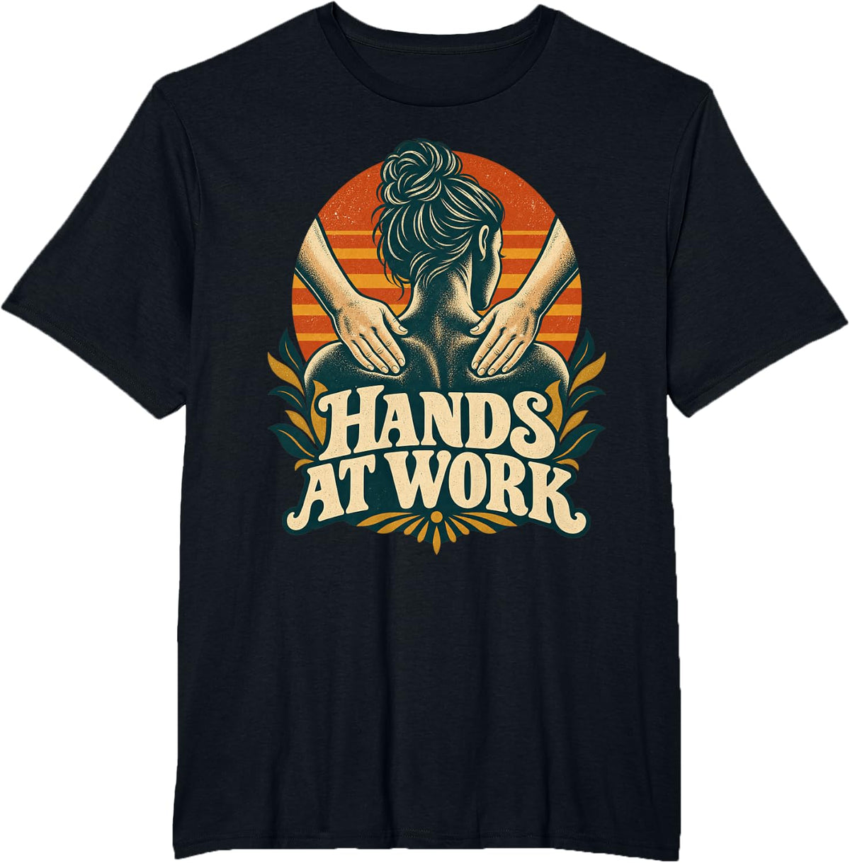 Hands At Work Massage Therapy T-Shirt - Black