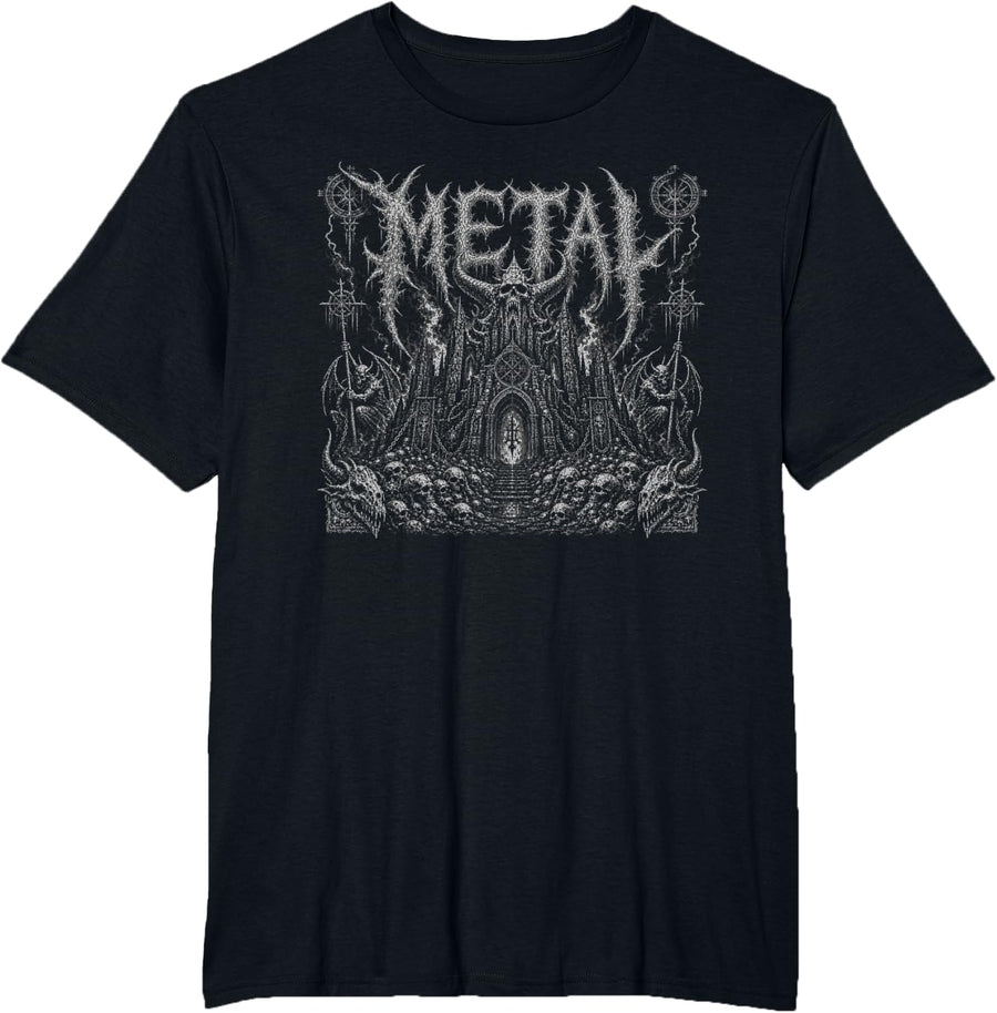 Metal Heavy Extreme Death Black Thrash Album Art Style T-Shirt - Black