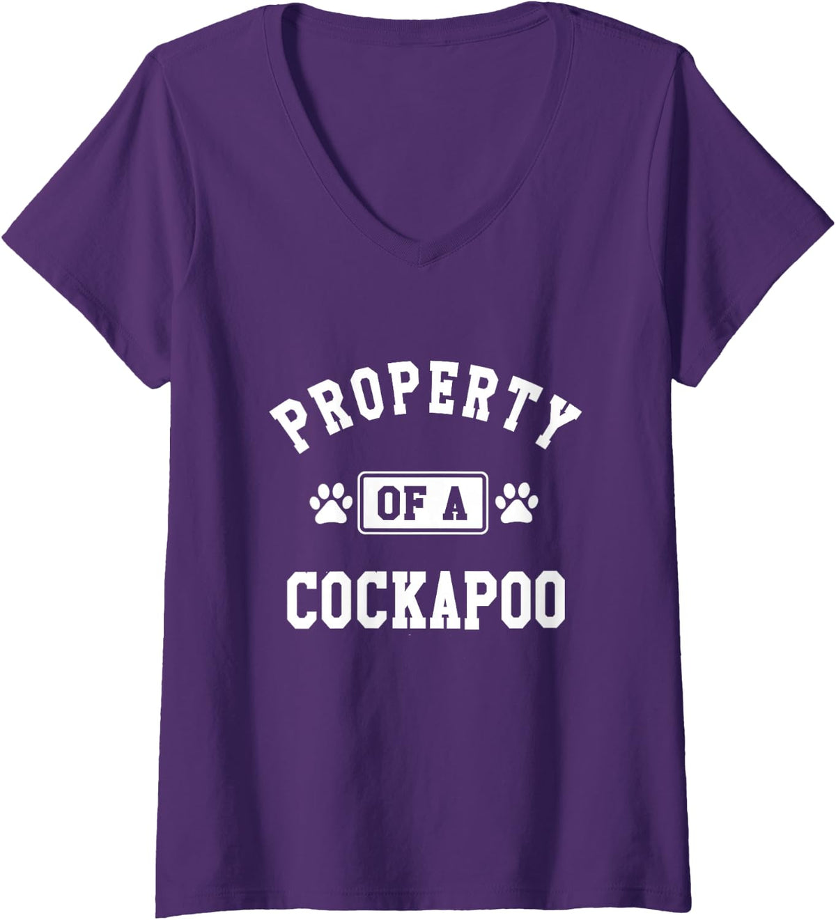 Women's Cockapoo Property Cute Cockapoo Dad Lover Pet Sitter V-Neck T-Shirt - Purple