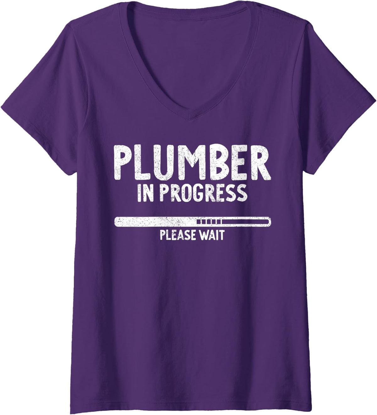 Women's Plumber in Progress Future Plumber V-Neck T-Shirt - Purple