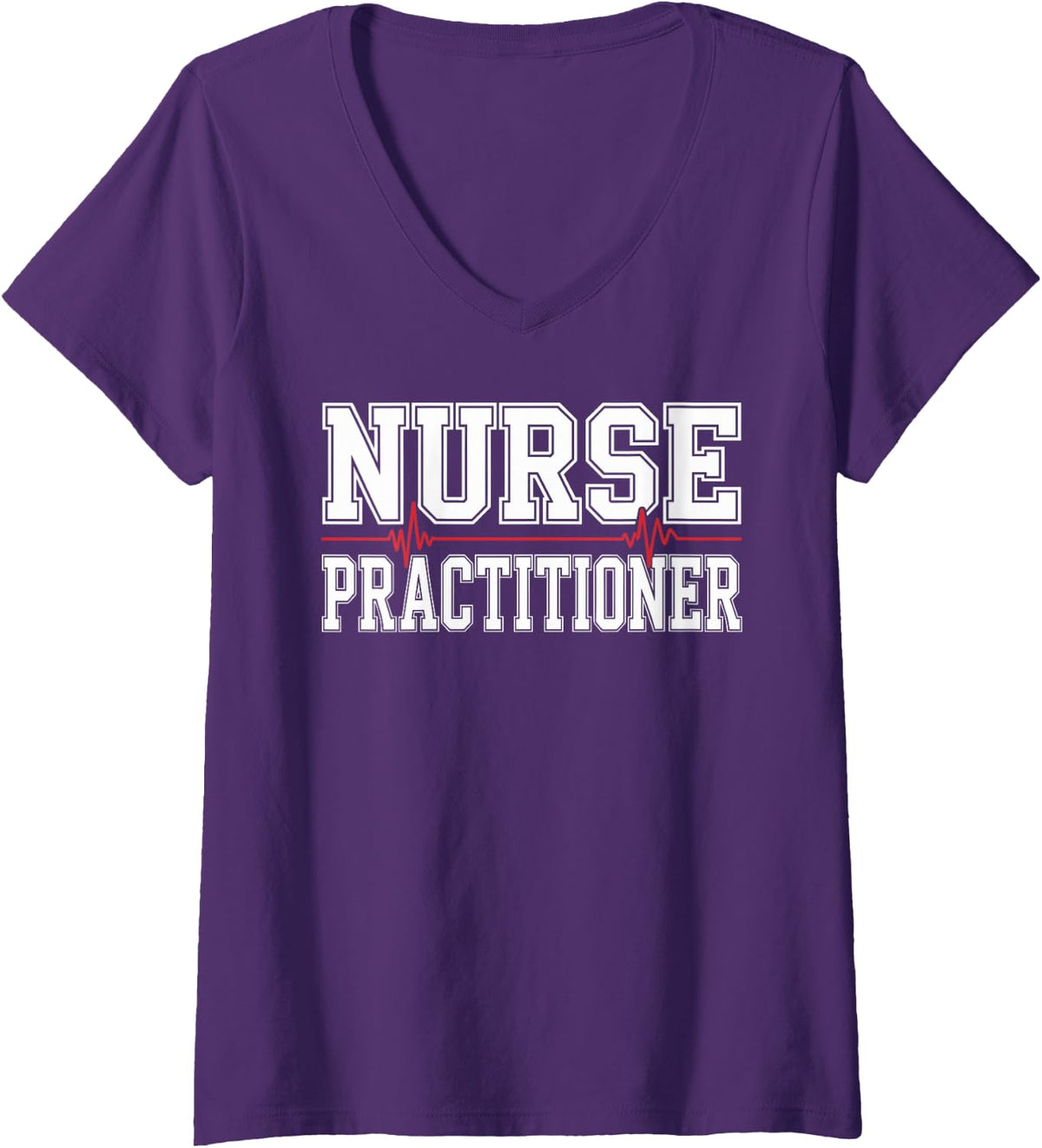 Women's Funny Nurse Practitioner V-Neck T-Shirt - Purple
