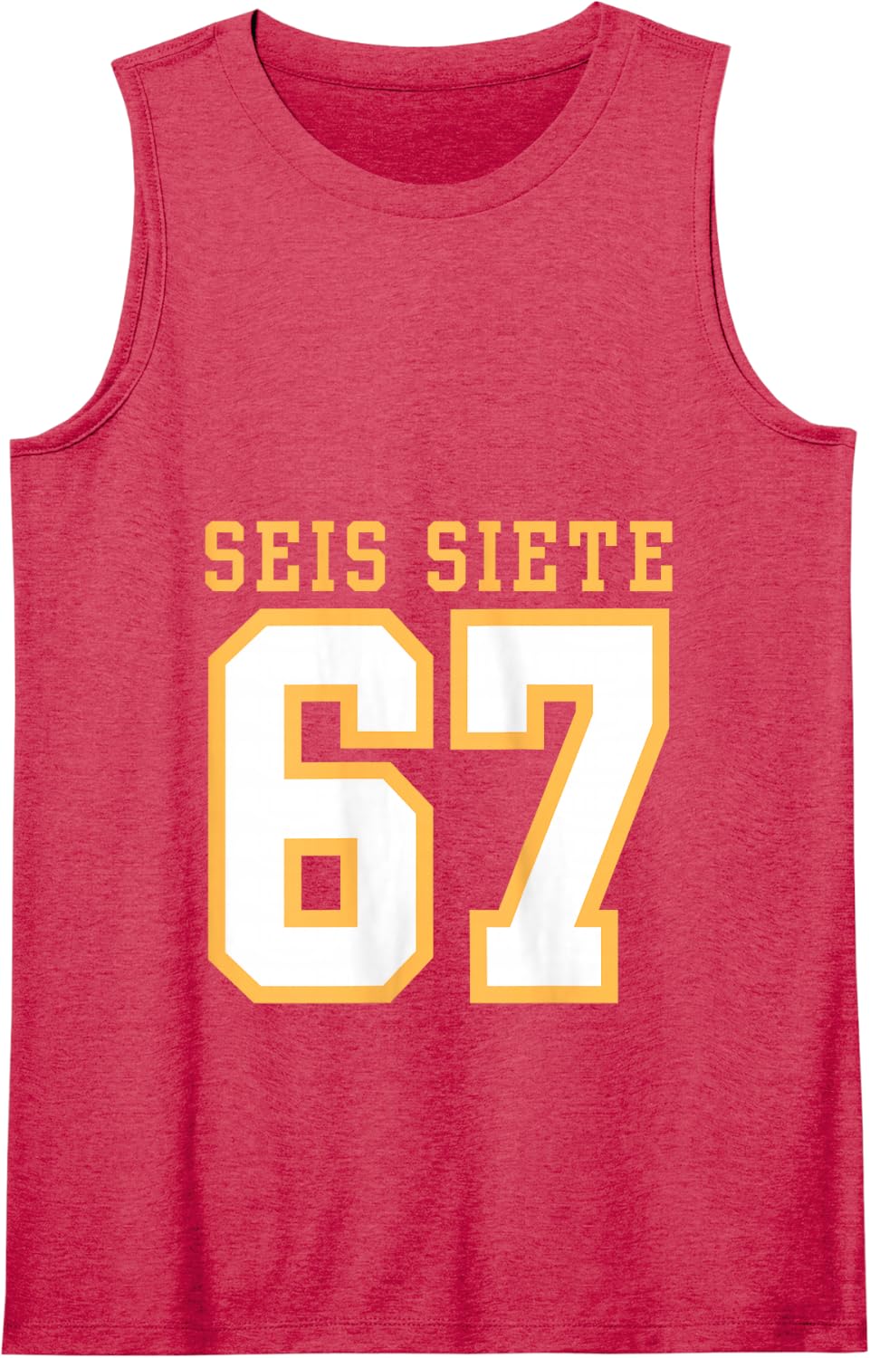 SEIS Siete 67 Six Seven Meme Gen Alpha Funny Spanish Teacher Tank Top - Red
