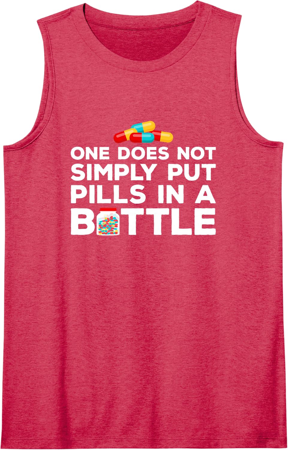 Pharmacy Technician Funny Pills Pharmacist Sleeveless Tank Top - Red