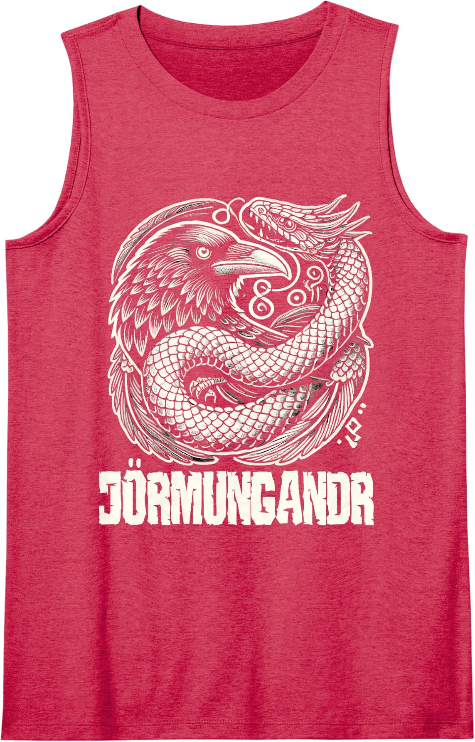 Jörmungandr Raven Crow Gothic Myth Sleeveless Tank Top - Red