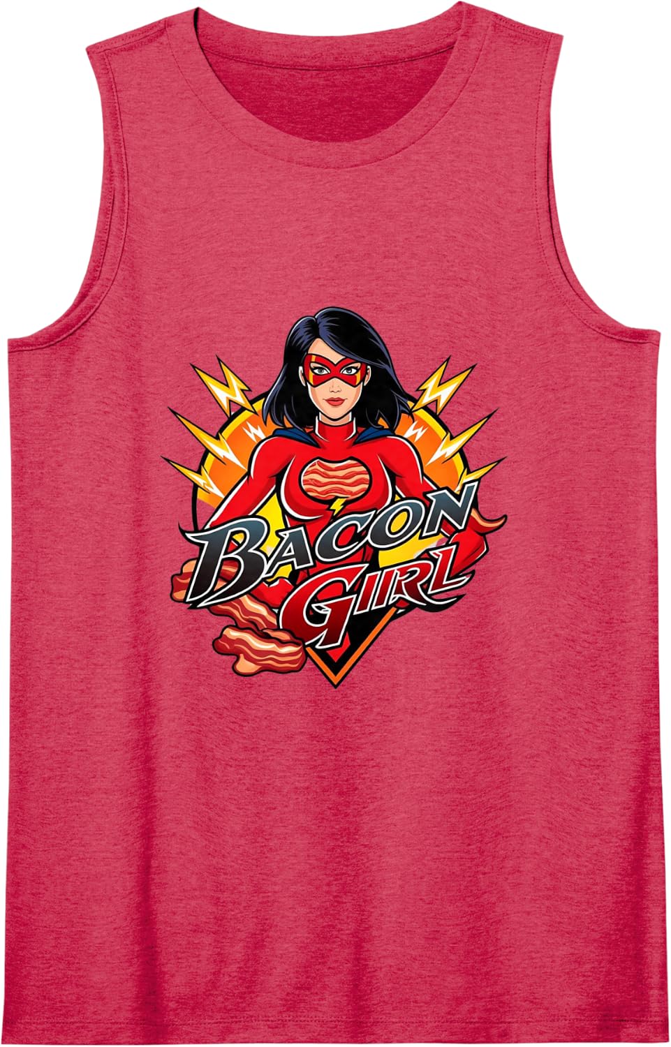It's Bacon Girl Sleeveless Tank Top - Red