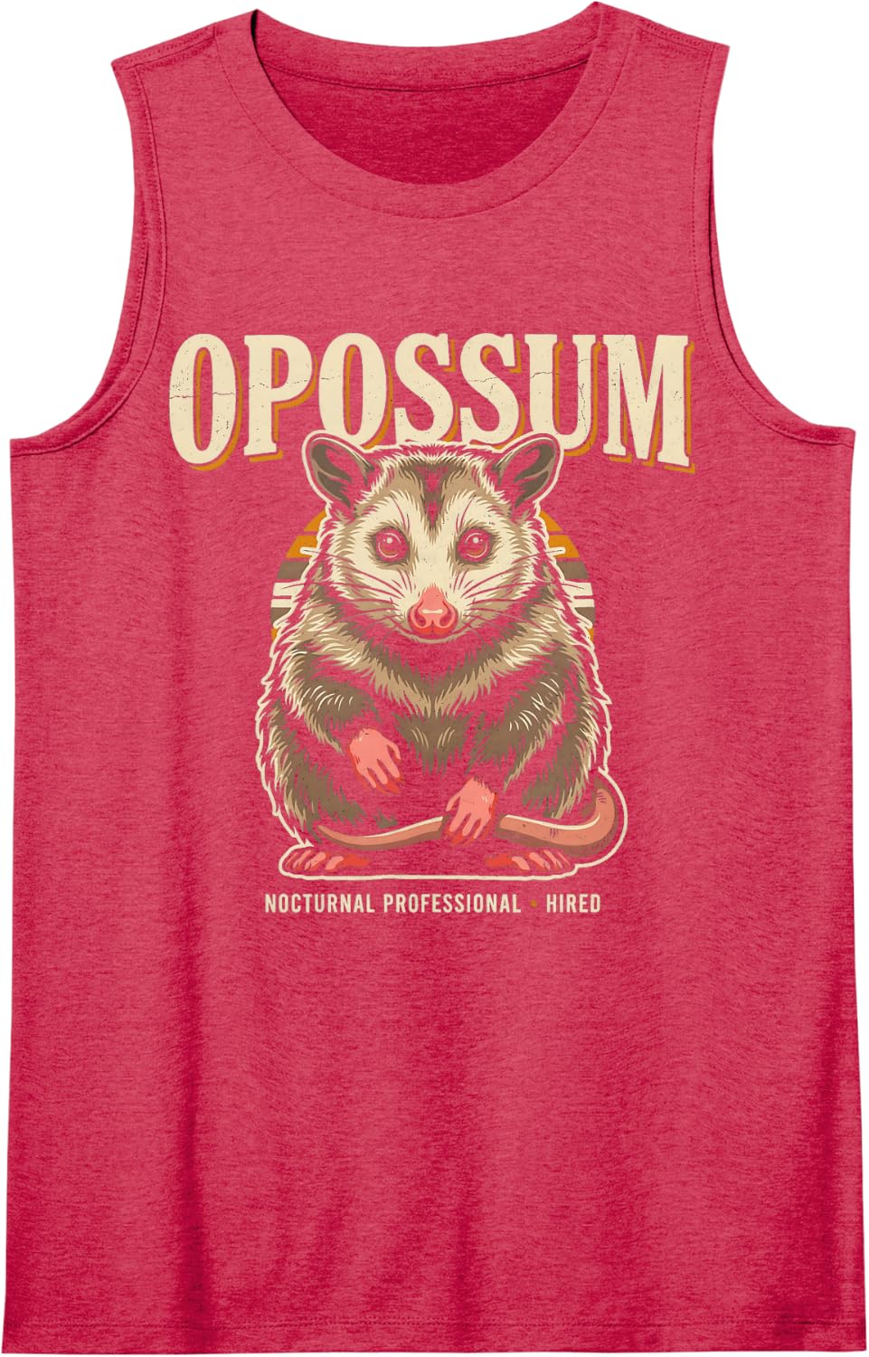 Nocturnal Professional Hired Opossum Sleeveless Tank Top - Red