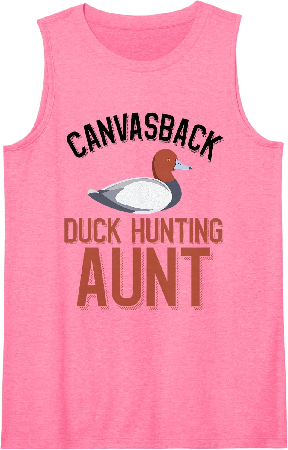 Canvasback Duck Hunting Aunt Sleeveless Tank Top - Pink