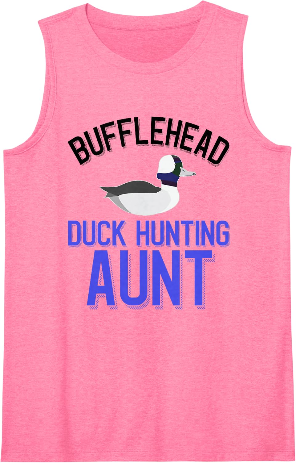 Duck Hunter Bufflehead Hunting Aunt Sleeveless Tank Top - Pink