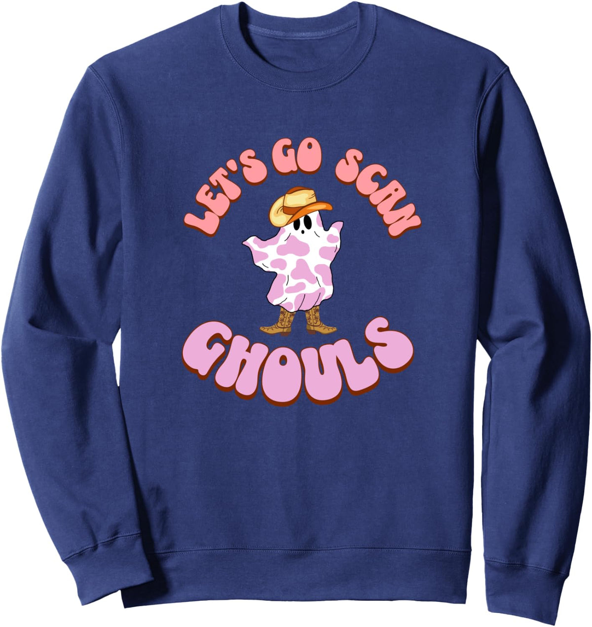 Sonographer Halloween Ultrasound Tech Let's Go Scan Ghouls Sweatshirt - Adult Unisex Navy Blue