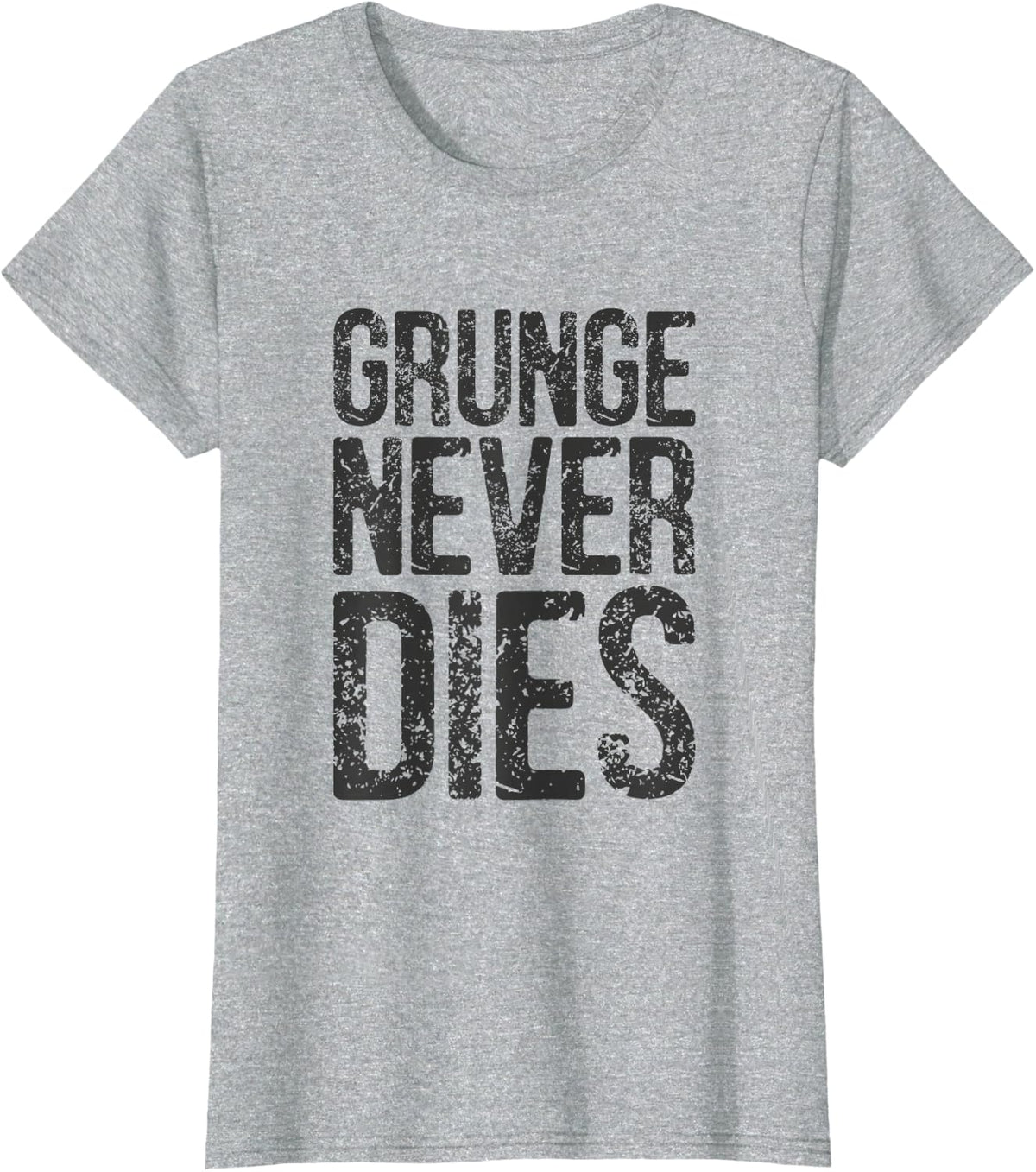 Grunge Never Dies - Retro Music T-Shirt - Heather Grey