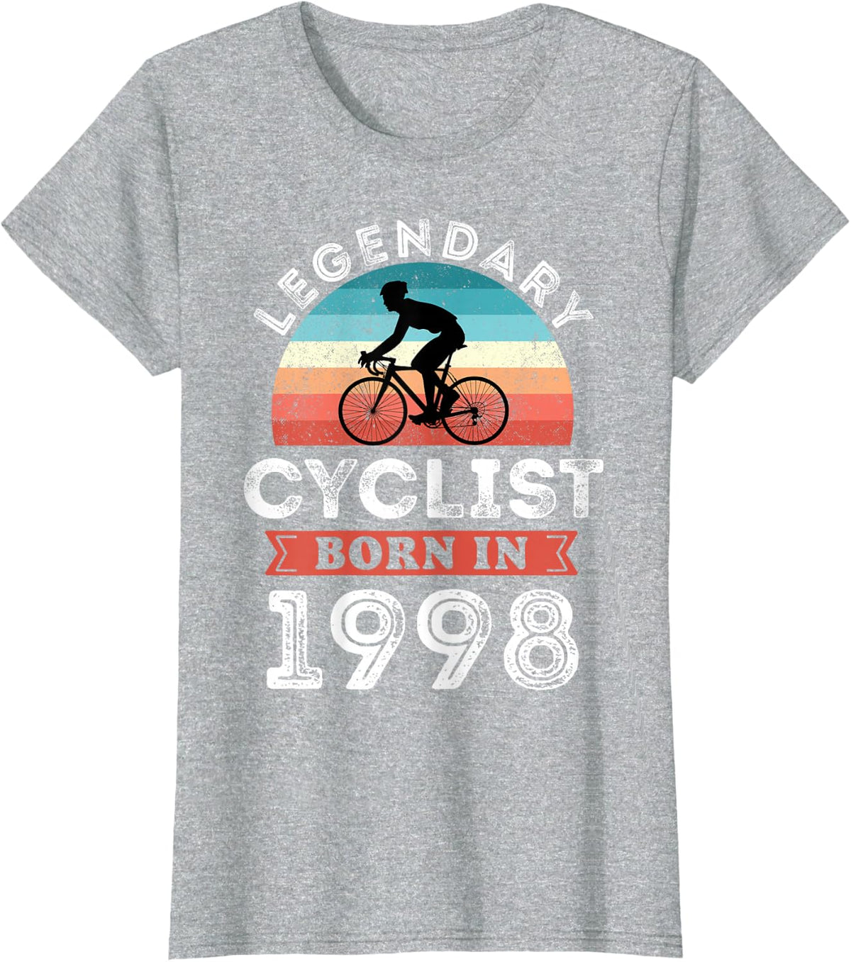 Legendary Cyclist Born 1998, 30th Birthday Cycling Men's T-Shirt - Heather Grey