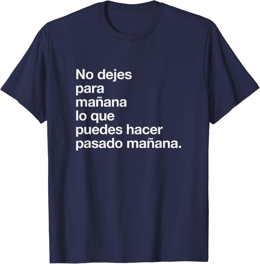 Spanish Funny Text T-Shirt - Navy Blue