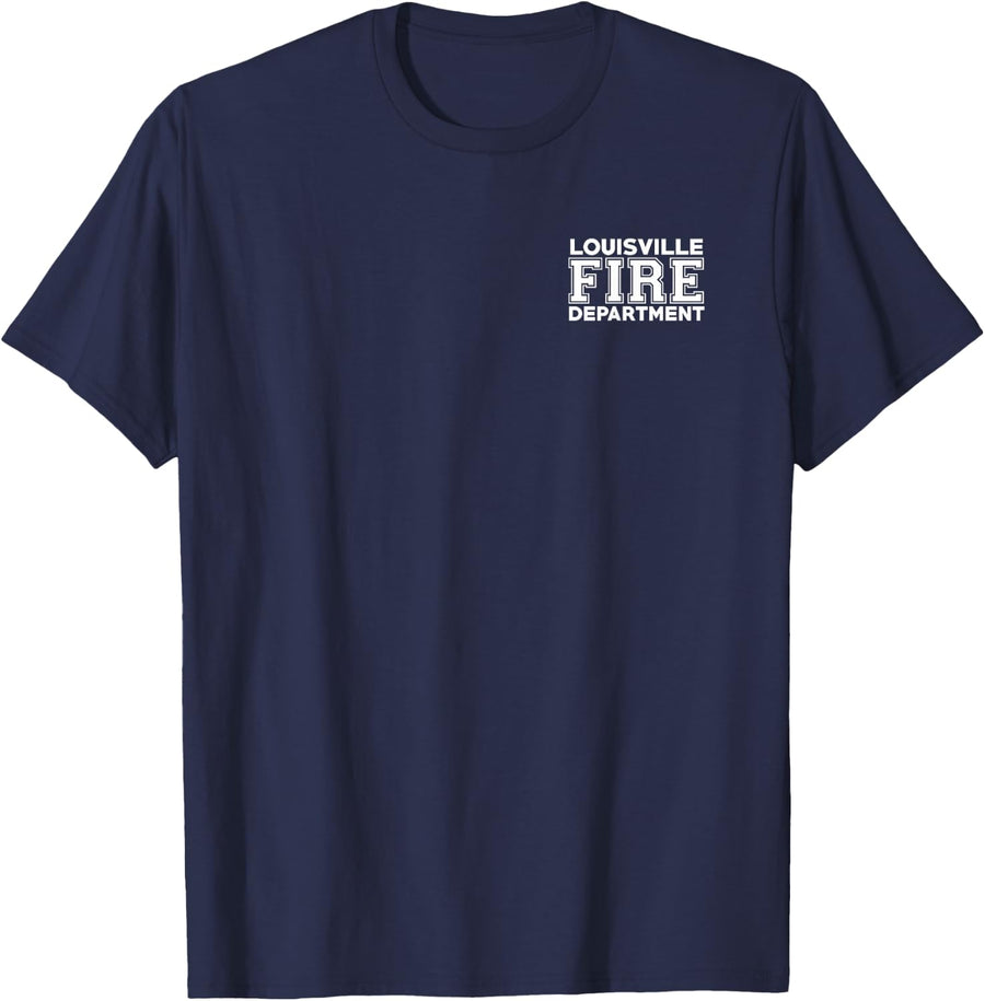 City of Louisville Fire Rescue Kentucky Firefighter T-Shirt T-Shirt - Navy Blue