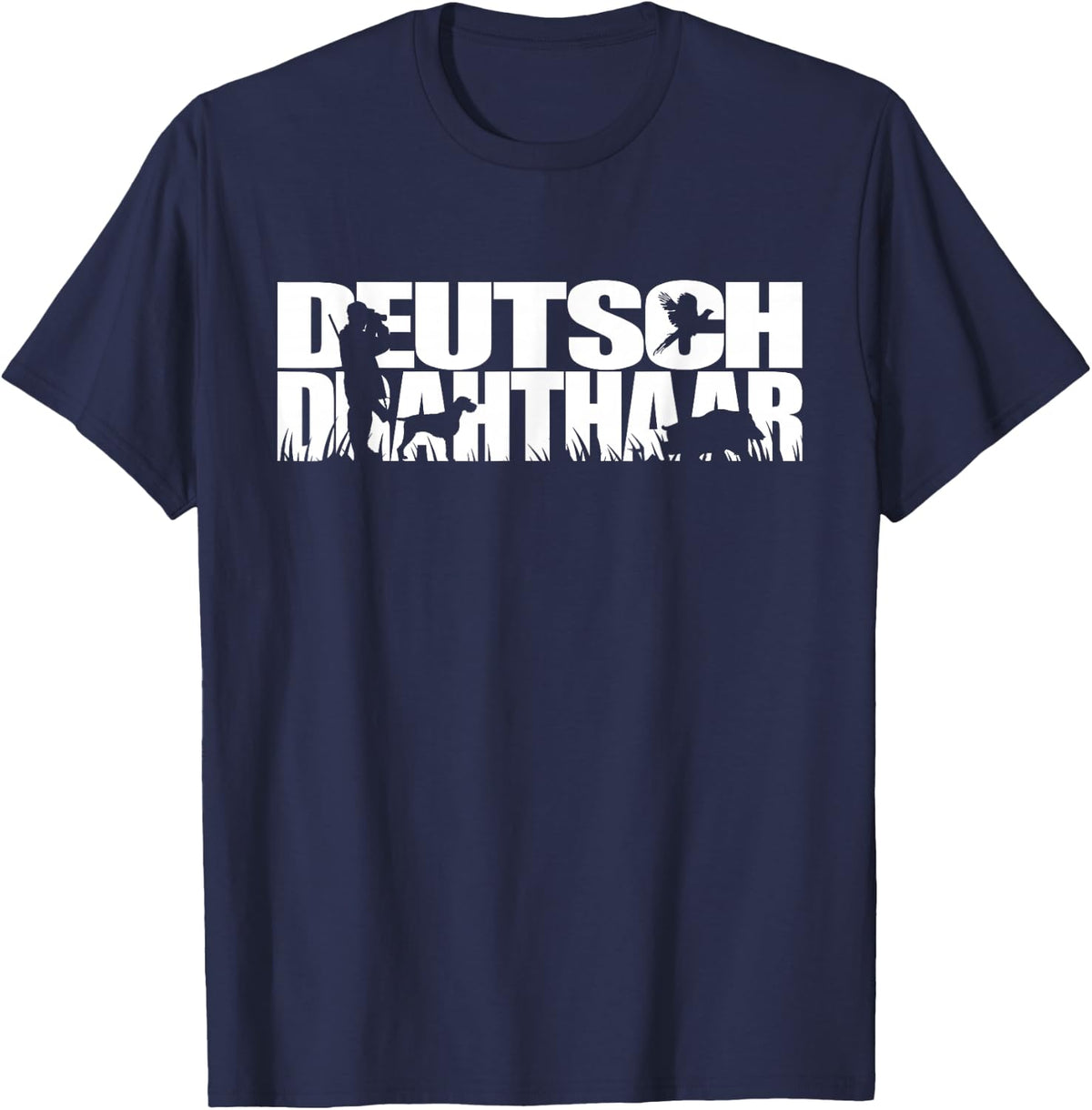 Funny Deutsch Drahthaar dog gift T-Shirt Shirt Tee Hund T-Shirt - Navy Blue