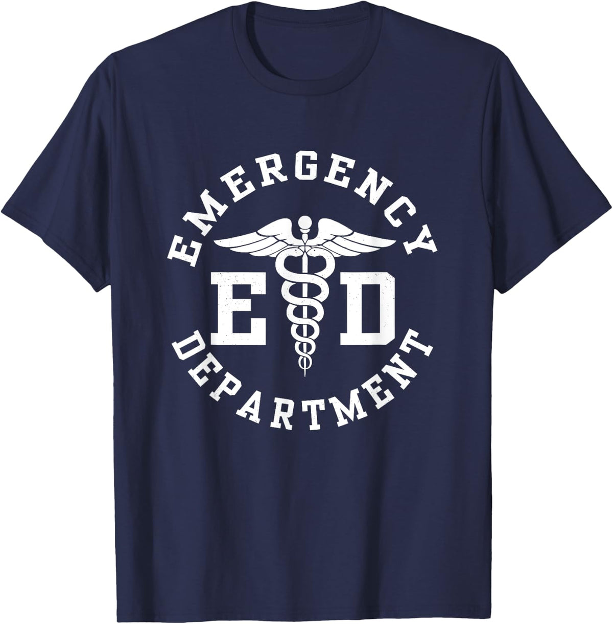 Care Giver RN Emergency Nurse Graduation ED Techs Department T-Shirt - Navy Blue