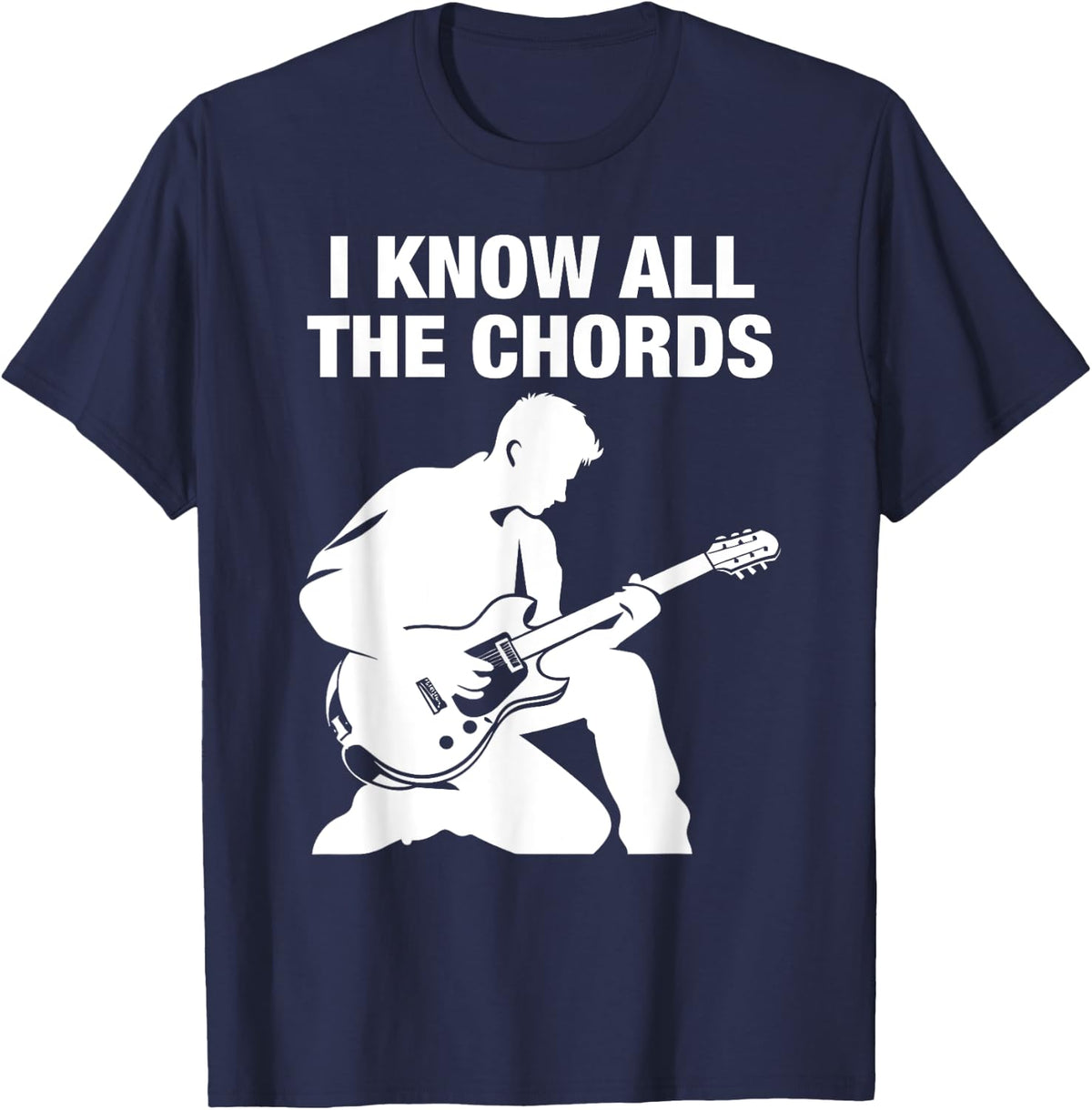 Guitar Player Garage Band High School College Rock And Roll T-Shirt - Navy Blue