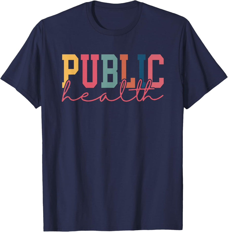 Vintage Public Health Epidemiologist Nurse Appreciation Week Tee T-Shirt For Healthcare Workers - Navy Blue