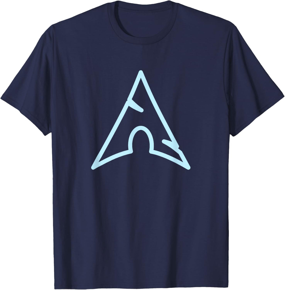 Arch Linux lovers tee Blue Large Logo Open Source Os T-Shirt - Navy Blue
