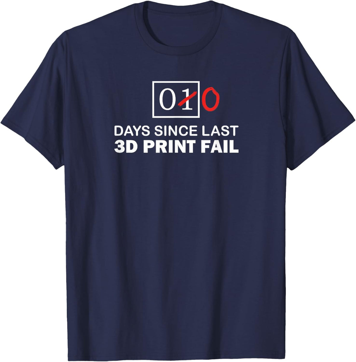 Funny 3D Printer Joke 3D Print for Men Women Gift T-Shirt - Navy Blue