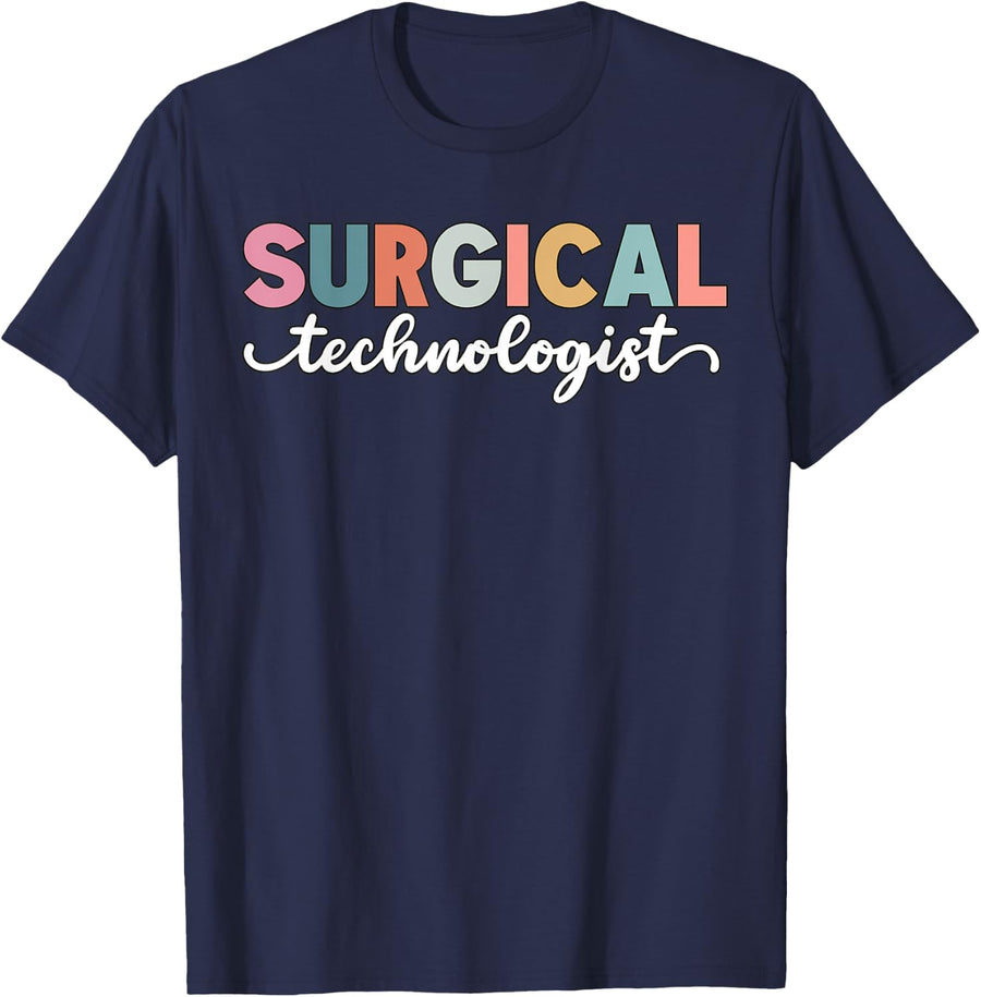 Surgical Technologist Cool Design Surgical Tech technologist T-Shirt - Navy Blue