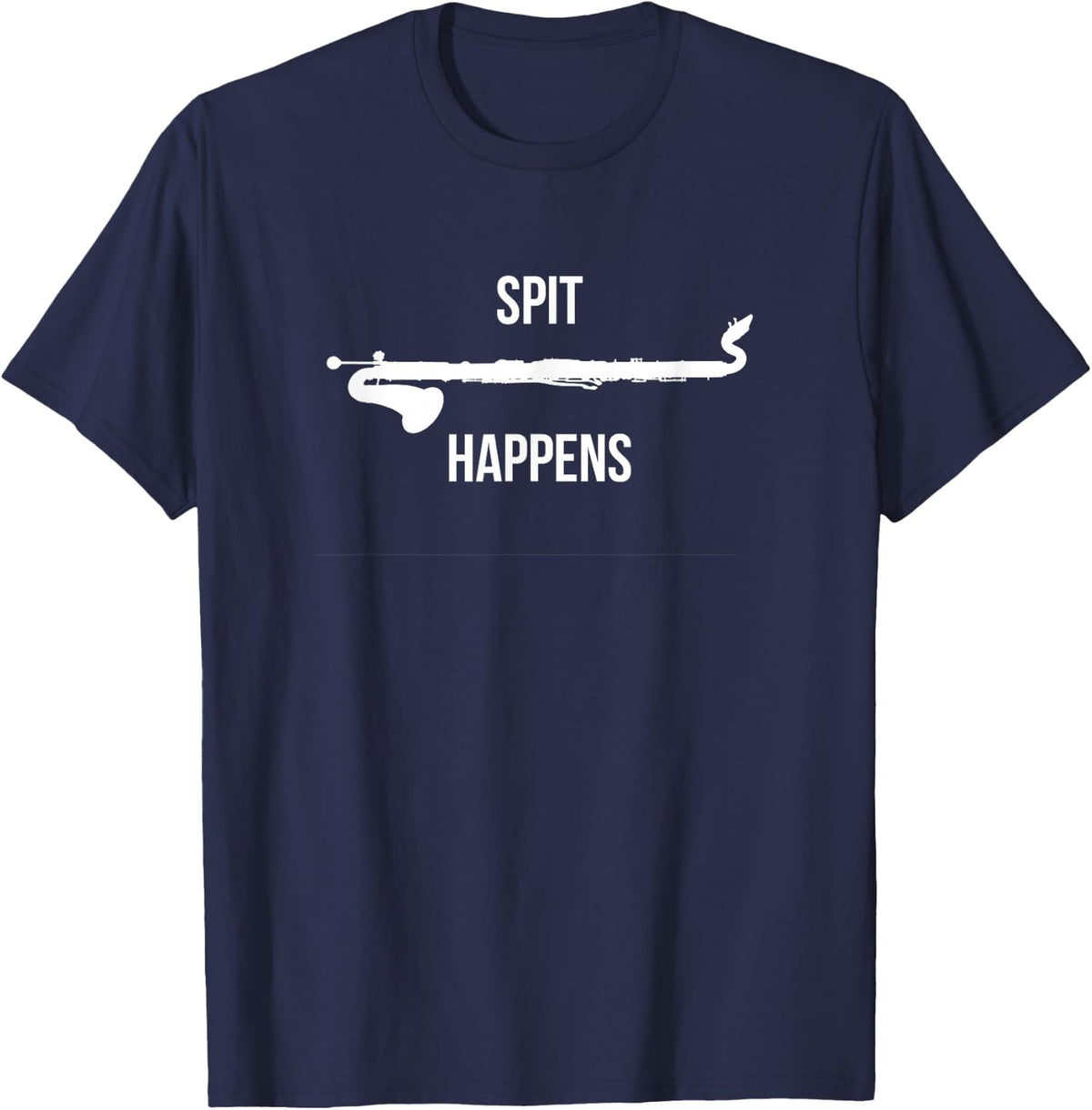 Funny Marching Band Bass Clarinet T-Shirt - Navy Blue