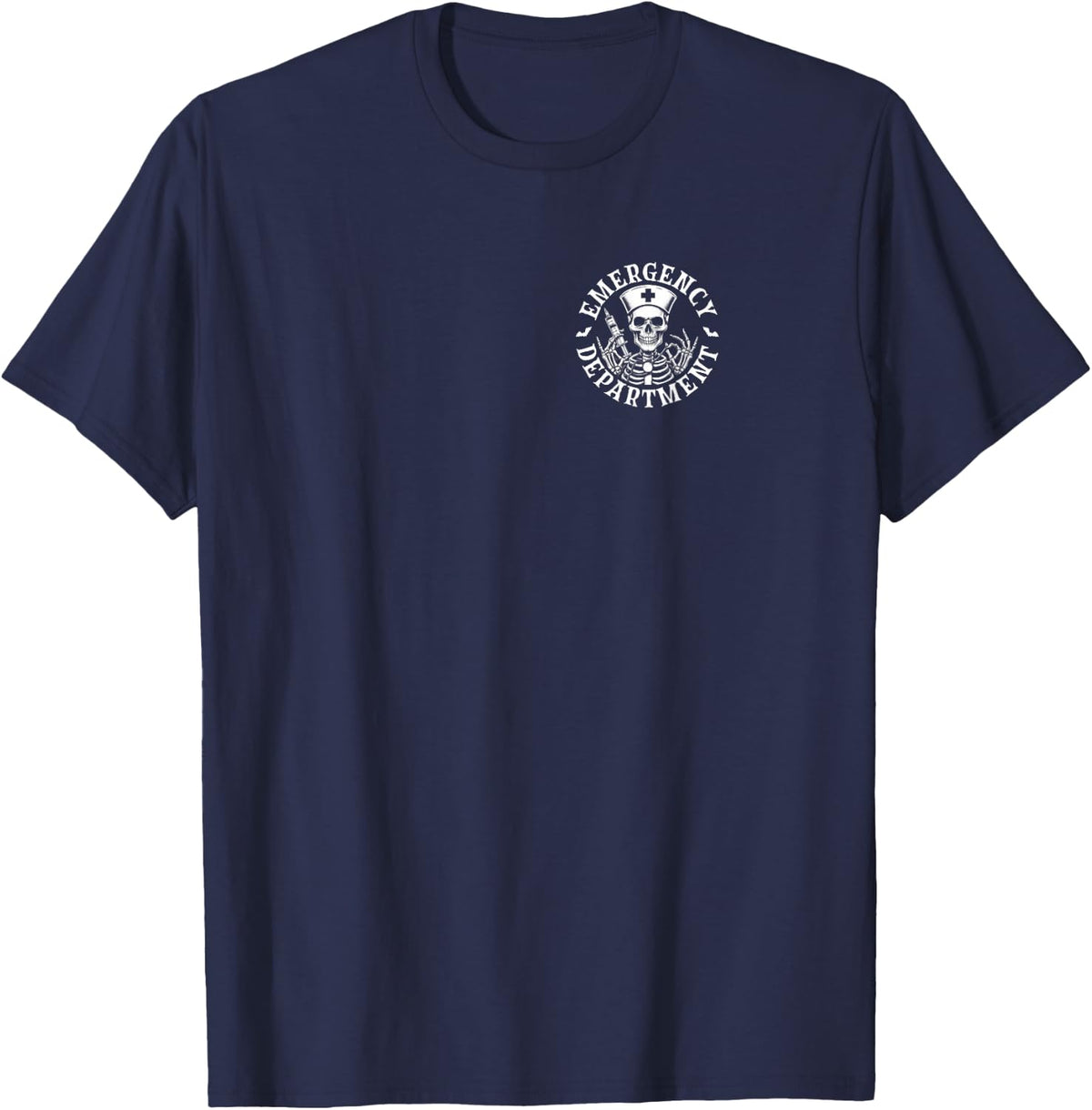 Paramedic EMT Nurse EMS Halloween Emergency Department T-Shirt - Navy Blue