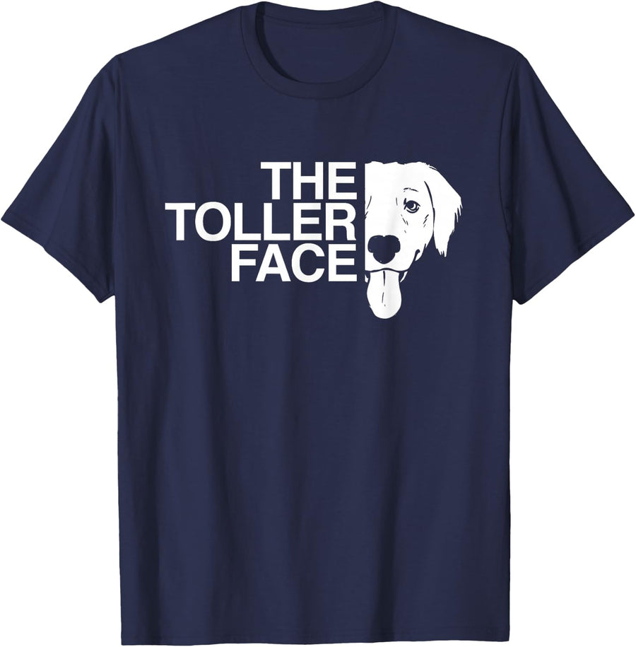 Duck Toller Shirt The Toller Face T-Shirt T-Shirt - Navy Blue