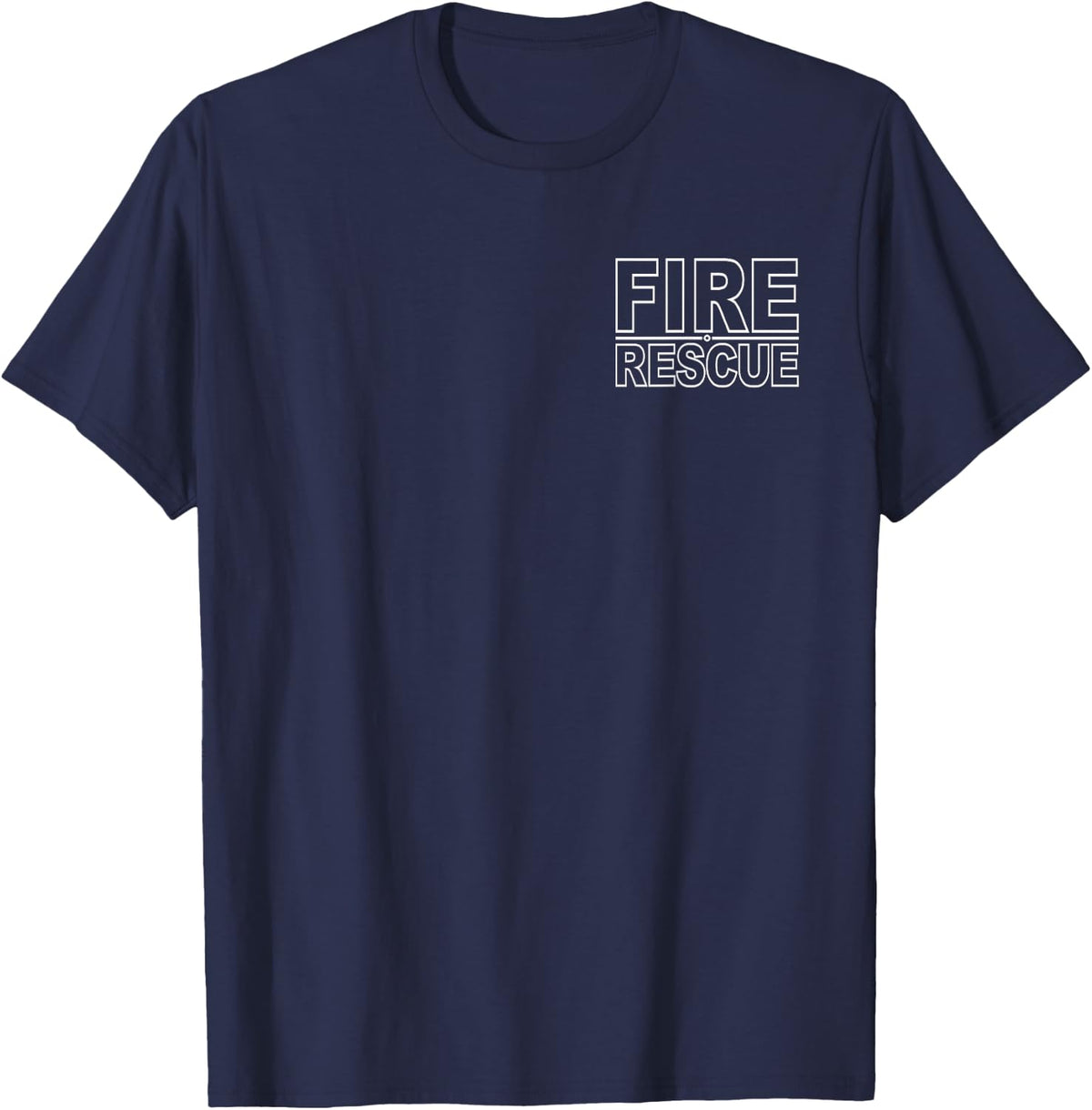 FIRE Rescue Firefighter Uniform TEE Florian Cross T-Shirt - Navy Blue