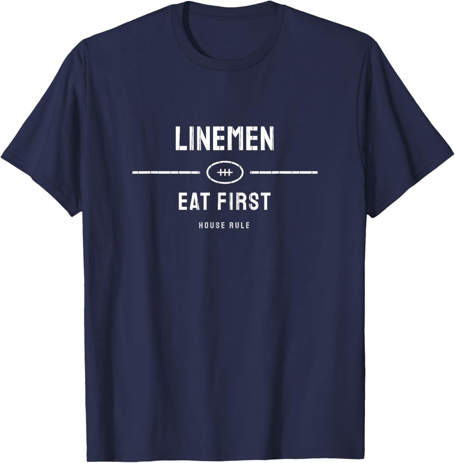 Lineman Trenches Left Tackle Football Mom Football Player T-Shirt - Navy Blue