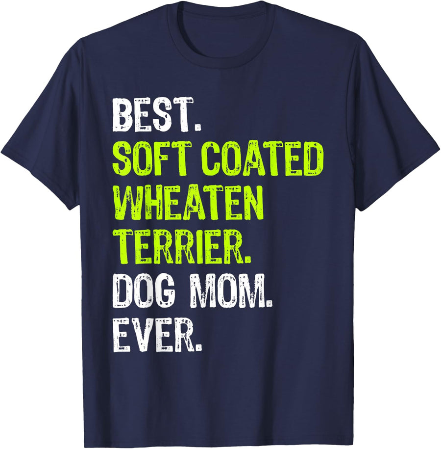 Soft-coated Wheaten Terrier DOG MOM Dog Lovers T-Shirt - Navy Blue
