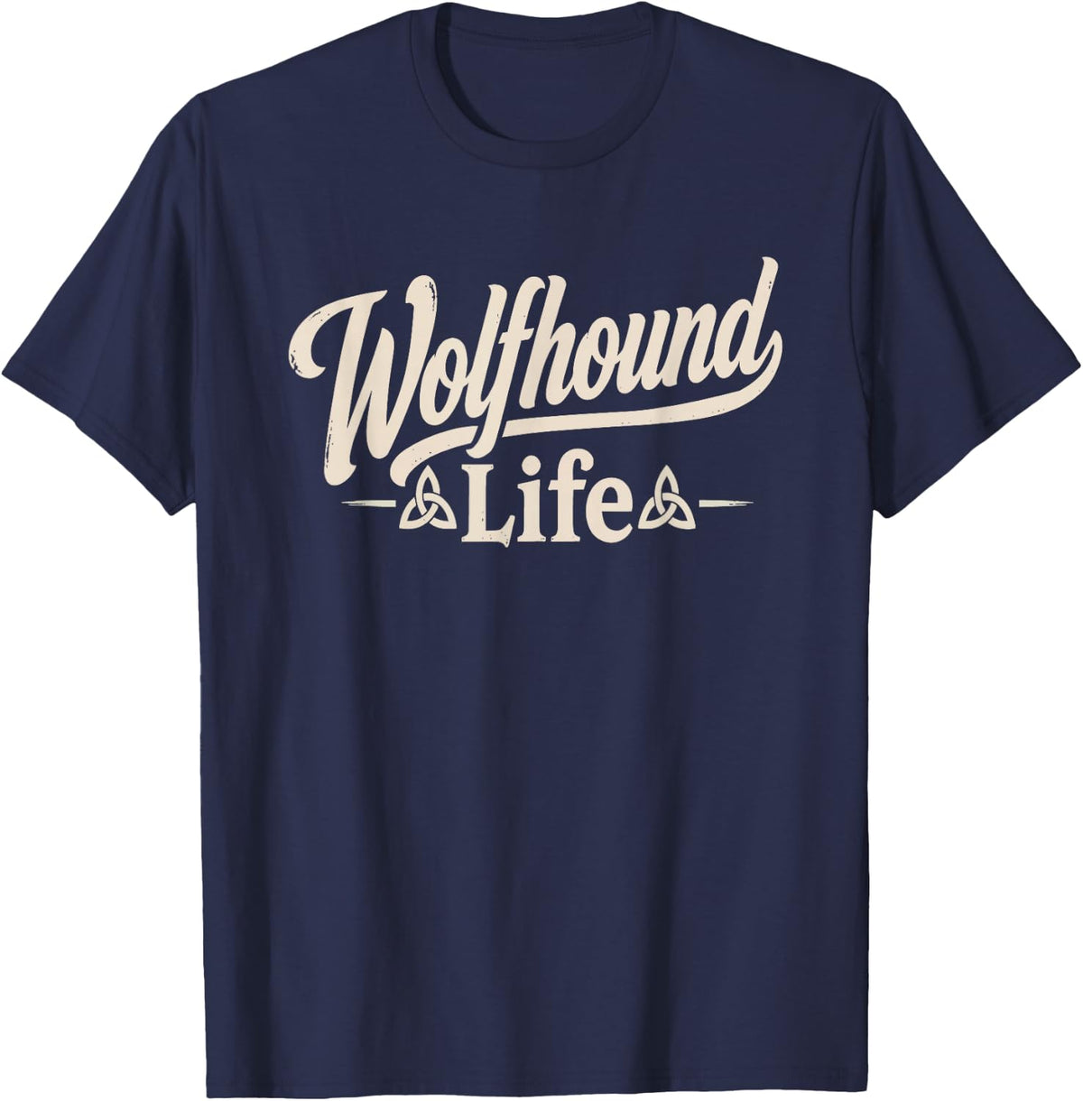 Irish Wolfhound Owner Passionate About Ancient Breed Fan Dog T-Shirt - Navy Blue